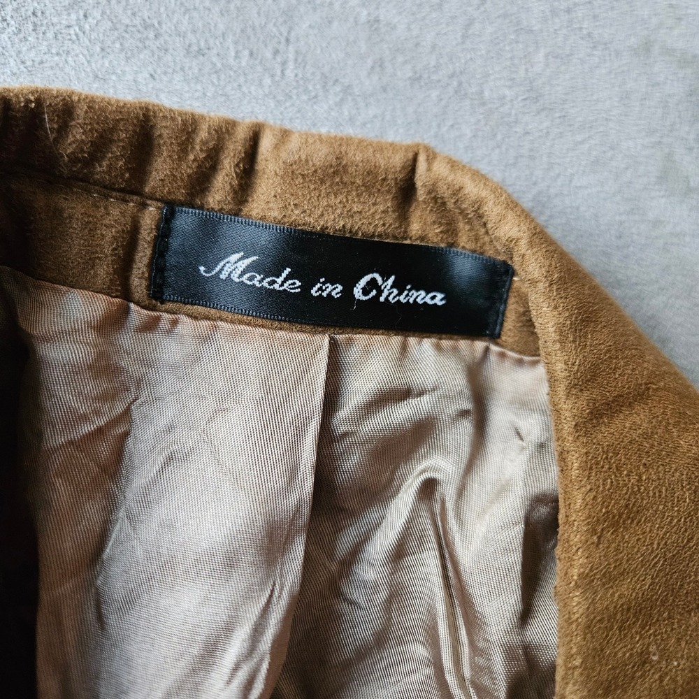Vtg Lauren Ralph Lauren Faux Suede Blazer Sports Coat Men 42S Jacket Western Y2K - Picture 7 of 16